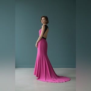Elegant Pink Evening Gown